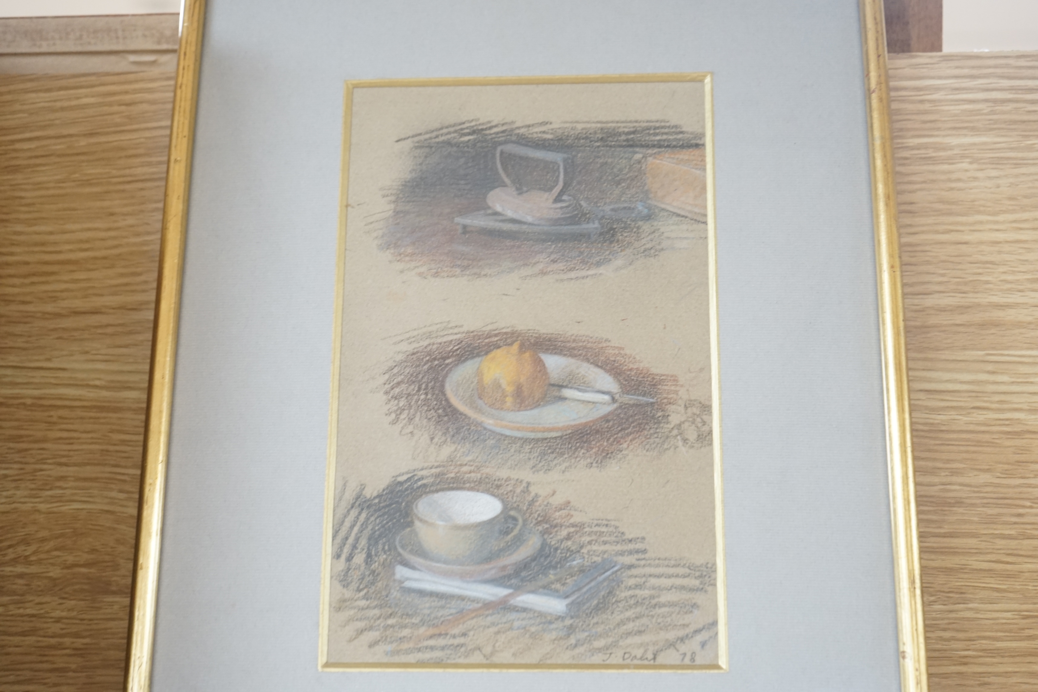 Jehan Daly (1918-2001), two pastel and crayons, Still lifes, each signed and dated ‘78, largest 24 x 15cm. Condition - fair to good